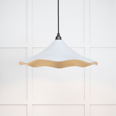 Click Here To Enlarge This Photo Of 49731SBI From the Anvil Smooth Brass Flora Pendant in Birch