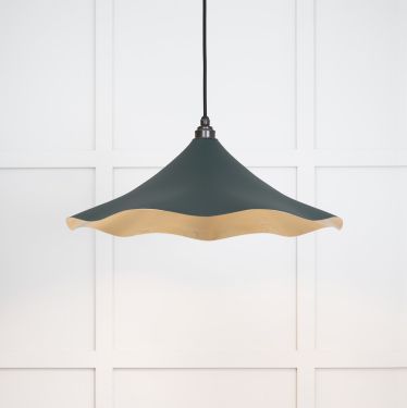 Click Here To Enlarge This Photo Of 49731SDI From the Anvil Smooth Brass Flora Pendant in Dingle