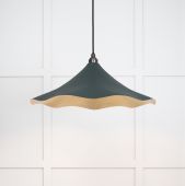 49731SDI From the Anvil Smooth Brass Flora Pendant in Dingle