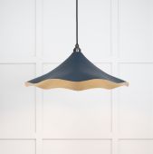49731SDU From the Anvil Smooth Brass Flora Pendant in Dusk