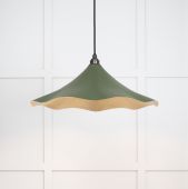 49731SH From the Anvil Smooth Brass Flora Pendant in Heath