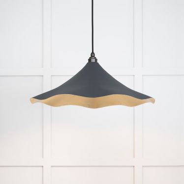 Click Here To Enlarge This Photo Of 49731SSO From the Anvil Smooth Brass Flora Pendant in Soot
