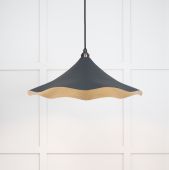 49731SSO From the Anvil Smooth Brass Flora Pendant in Soot