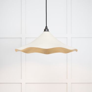 Click Here To Enlarge This Photo Of 49731STE From the Anvil Smooth Brass Flora Pendant in Teasel