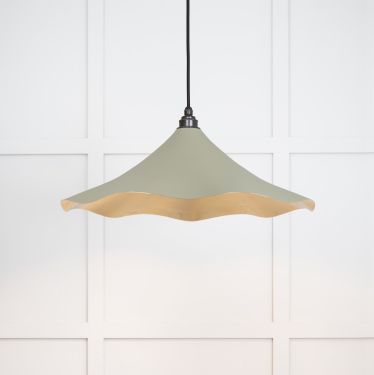 Click Here To Enlarge This Photo Of 49731STU From the Anvil Smooth Brass Flora Pendant in Tump