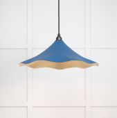 49731SU From the Anvil Smooth Brass Flora Pendant in Upstream