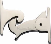 V1074-PNF Heritage Brass Door Holder Gravity Design Polished Nickel Finish