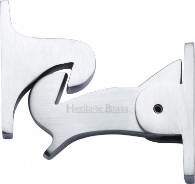 Click Here To Enlarge This Photo Of V1074-SC Heritage Brass Door Holder Gravity Design Satin Chrome Finish
