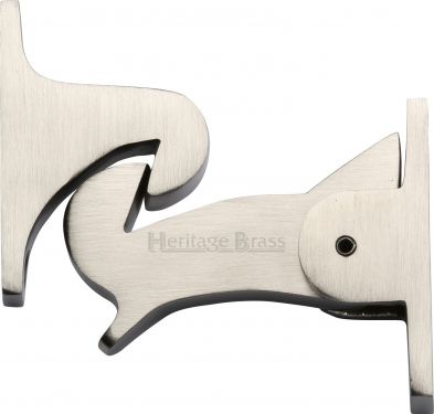 Click Here To Enlarge This Photo Of V1074-SN Heritage Brass Door Holder Gravity Design Satin Nickel Finish