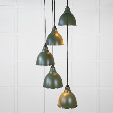 Click Here To Enlarge This Photo Of 49740SH From the Anvil Hammered Nickel Brindley Cluster Pendant in Heath