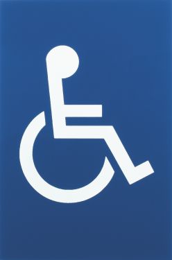Click Here To Enlarge This Photo Of AR607D Hoppe Arrone 100mm x 150mm Disabled Sign - (Nylon) Cobalt Blue - 8507938