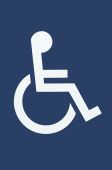 AR607D Hoppe Arrone 100mm x 150mm Disabled Sign - (Nylon) Midnight Blue - 8507973