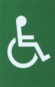 AR607D Hoppe Arrone 100mm x 150mm Disabled Sign - (Nylon) Green - 50001784