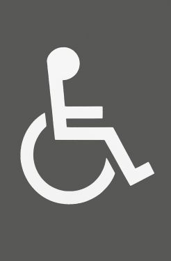 Click Here To Enlarge This Photo Of AR607D Hoppe Arrone 100mm x 150mm Disabled Sign - (Nylon) Anthracite Grey - 87132305