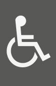 AR607D Hoppe Arrone 100mm x 150mm Disabled Sign - (Nylon) Anthracite Grey - 87132305