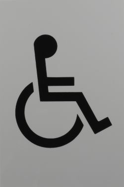 Click Here To Enlarge This Photo Of AR607D Hoppe Arrone 100mm x 150mm Disabled Sign - (Nylon) Dove Grey - 8507945