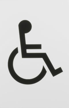 Click Here To Enlarge This Photo Of AR607D Hoppe Arrone 100mm x 150mm Disabled Sign - (Nylon) Diamond White - 8507952