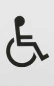 AR607D Hoppe Arrone 100mm x 150mm Disabled Sign - (Nylon) Diamond White - 8507952