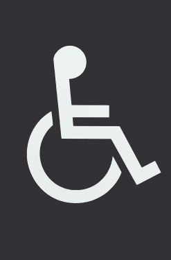 Click Here To Enlarge This Photo Of AR607D Hoppe Arrone 100mm x 150mm Disabled Sign - (Nylon) Black - 8507959