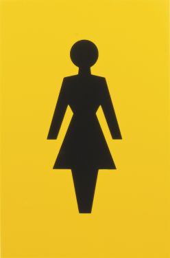 Click Here To Enlarge This Photo Of AR607F Hoppe Arrone 100mm x 150mm Female Sign - (Nylon) Yellow - 8508078