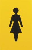 AR607F Hoppe Arrone 100mm x 150mm Female Sign - (Nylon) Yellow - 8508078