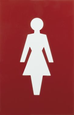 Click Here To Enlarge This Photo Of AR607F Hoppe Arrone 100mm x 150mm Female Sign - (Nylon) Red - 8508057
