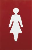 AR607F Hoppe Arrone 100mm x 150mm Female Sign - (Nylon) Red - 8508057