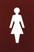 AR607F Hoppe Arrone 100mm x 150mm Female Sign - (Nylon) Claret - 8508008