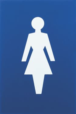 Click Here To Enlarge This Photo Of AR607F Hoppe Arrone 100mm x 150mm Female Sign - (Nylon) Cobalt Blue - 8508015