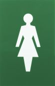 AR607F Hoppe Arrone 100mm x 150mm Female Sign - (Nylon) Green - 8508071