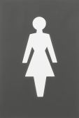 AR607F Hoppe Arrone 100mm x 150mm Female Sign - (Nylon) Anthracite Grey - 87132312