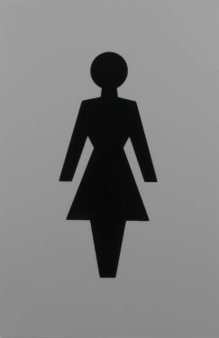 Click Here To Enlarge This Photo Of AR607F Hoppe Arrone 100mm x 150mm Female Sign - (Nylon) Dove Grey - 8508022