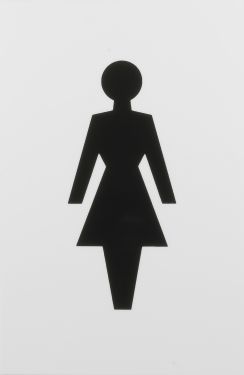 Click Here To Enlarge This Photo Of AR607F Hoppe Arrone 100mm x 150mm Female Sign - (Nylon) Diamond White - 8508029