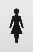AR607F Hoppe Arrone 100mm x 150mm Female Sign - (Nylon) Diamond White - 8508029