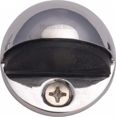 Click Here To Enlarge This Photo Of V1080-PC Heritage Brass Shielded Door Stop Polished Chrome Finish