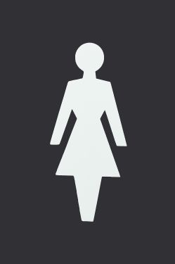 Click Here To Enlarge This Photo Of AR607F Hoppe Arrone 100mm x 150mm Female Sign - (Nylon) Black - 8508036