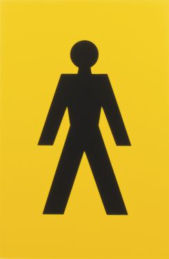 Click Here To Enlarge This Photo Of AR607M Hoppe Arrone 100mm x 150mm Male Sign - (Nylon) Yellow - 8508155