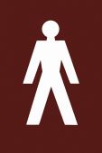 AR607M Hoppe Arrone 100mm x 150mm Male Sign - (Nylon) Claret - 8508085