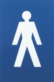 AR607M Hoppe Arrone 100mm x 150mm Male Sign - (Nylon) Cobalt Blue - 8508092
