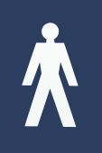 AR607M Hoppe Arrone 100mm x 150mm Male Sign - (Nylon) Midnight Blue - 8508127