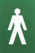 AR607M Hoppe Arrone 100mm x 150mm Male Sign - (Nylon) Green - 8508148