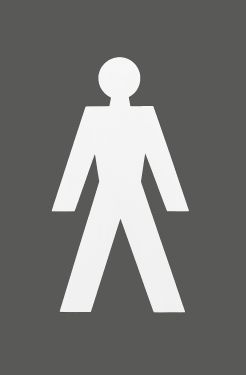 Click Here To Enlarge This Photo Of AR607M Hoppe Arrone 100mm x 150mm Male Sign - (Nylon) Anthracite Grey - 87132319