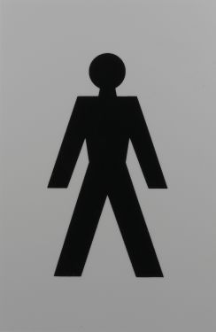 Click Here To Enlarge This Photo Of AR607M Hoppe Arrone 100mm x 150mm Male Sign - (Nylon) Dove Grey - 8508099