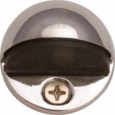 Click Here To Enlarge This Photo Of V1080-PNF Heritage Brass Shielded Door Stop Polished Nickel Finish