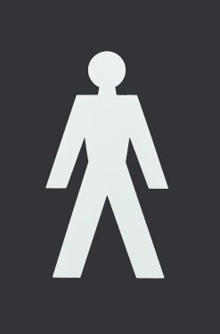 Click Here To Enlarge This Photo Of AR607M Hoppe Arrone 100mm x 150mm Male Sign - (Nylon) Black - 8508113
