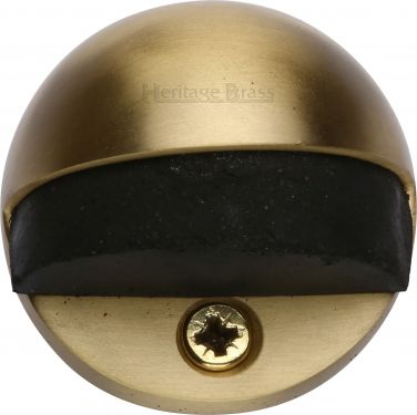 Click Here To Enlarge This Photo Of V1080-SB Heritage Brass Shielded Door Stop Satin Brass Finish