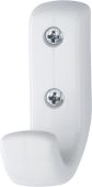 K676 (AR618) Hoppe Arrone Single Coat Hook - (Nylon) Diamond White - 566242