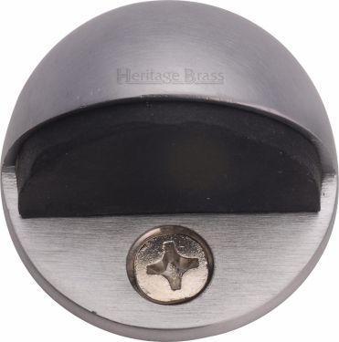 Click Here To Enlarge This Photo Of V1080-SC Heritage Brass Shielded Door Stop Satin Chrome Finish