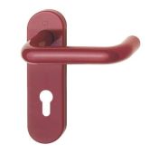 K138/353K (AR600/23-72) Hoppe Arrone Euro Profile Levers 72mm Centres on Radius Plate - (Nylon) Red - 11570125