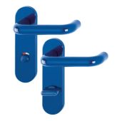 K138/353K (AR600/23-78) Hoppe Arrone Bathroom Levers 78mm Centres on Radius Plate - (Nylon) Cobalt Blue - 11571366